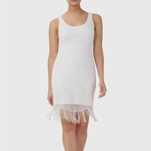 Ivory New Adriana Pappel beaded dress